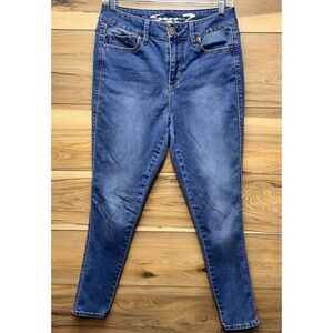 Seven7 Jeans Women's 6 Blue Denim Cotton Stretch High‎ Rise Skinny Leg Zip Fly